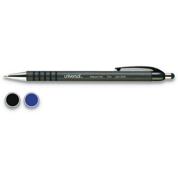 Universal™ Ballpoint Pen, Retractable, Medium 1 Mm, Black Ink, Black Barrel, Dozen freeshipping - TVN Wholesale